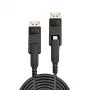 Lindy 100m Fibre Optic Hybrid Mini DisplayPort 1.4 Kabel mit abnehmbaren DP-Steckern