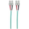Intellinet Glasfaser-Patchkabel, OM3, SC/SC, 1 m, Aqua, Duplex, Multimode, 50/125 µm, LSZH, Faser, lebenslange Garantie