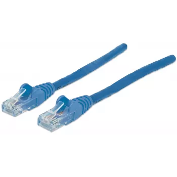 Intellinet Netzwerk-Patchkabel, Cat6A, 7,5 m, Blau, Kupfer, S/FTP, LSOH/LSZH, PVC, RJ45, vergoldete Kontakte, Knickschutz, gestiefelt, lebenslange Garantie