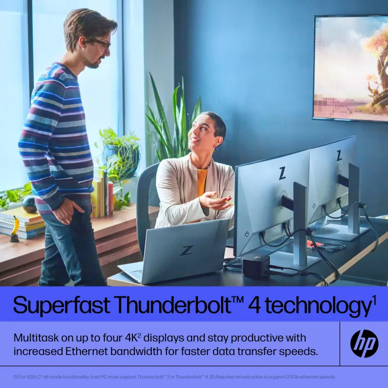 HP Thunderbolt Dock 280W G4 Kabelgebundene Dockingstation Thunderbolt 4 Schwarz