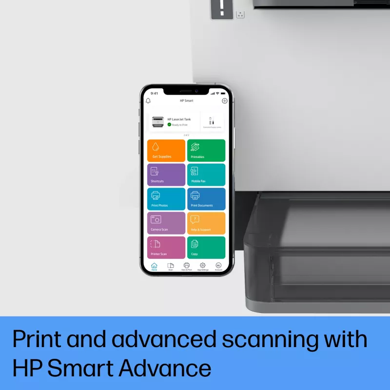 HP LaserJet Tank 2604dw Kabelloser Multifunktions-Schwarzweißdrucker, Kopierer, Scanner; Duplex