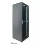 Intellinet 19 Zoll Netzwerkschrank – freistehend (Basic), 32HE, 600 x 800 mm (Breite x Tiefe), Schwarz, Flatpack, max. 600 kg, Einpunkt-Türschloss, ein Schloss pro Seitenwand, nutzbare Tiefe 123 bis 573 mm, Rack, IP20, Stahl