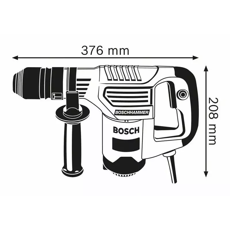 Bosch Professional GSH 3 E SDS-plus Meißelhammer, 650 W, 2,6 J, inkl. Koffer