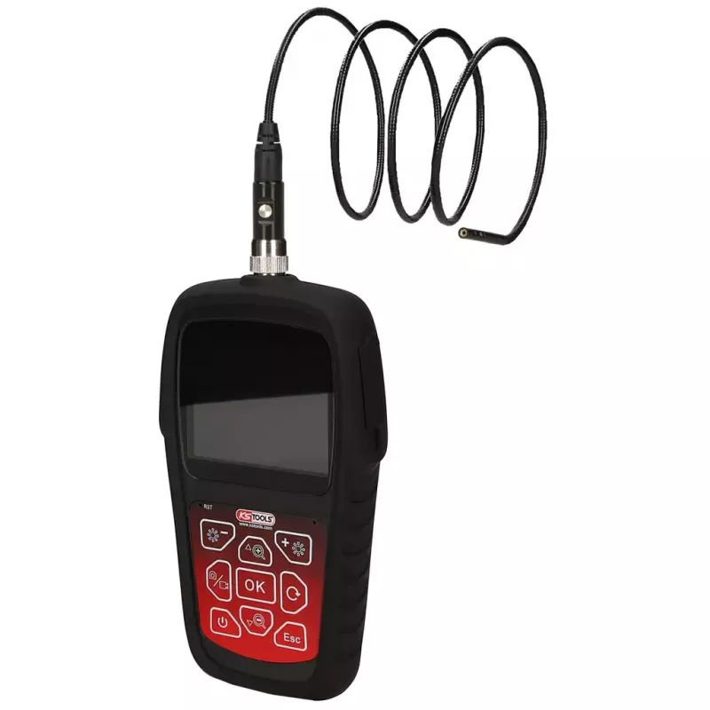 KS Tools 550.7530 HD-Videoskop-Satz mit Ø 4,5 mm 0° und 90° HD-Frontkamera-Sonde, umschaltbar, 7-tlg.