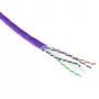 ACT Cat 6A U/UTP solid installation Kabel, LSZH, CPR euroclass ECA 23AWG, violett 500 Meter