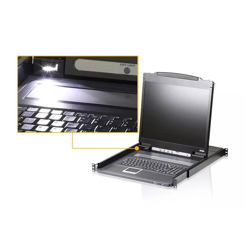 ATEN CL3000N 19-Zoll Leichtgewicht LCD KVM Rack-Konsole