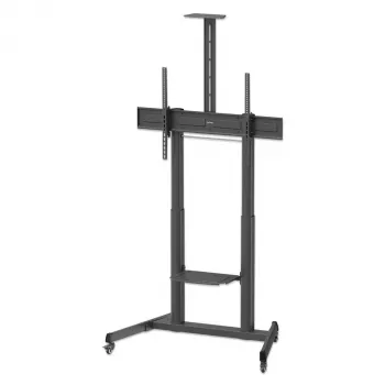 Manhattan 462709 TV-Rollwagen, werkzeuglose Höhenverstellung, 60-120 Zoll, 120 kg