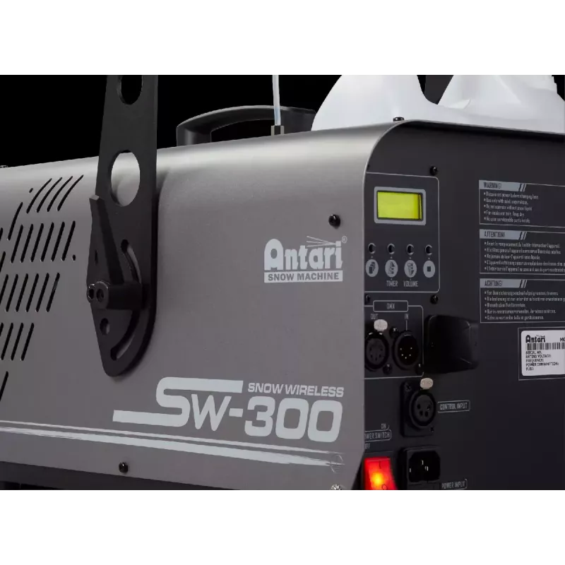 Antari SW-300 Schneemaschine für künstlichen Schnee, 5 l, 2 Kanäle, XLR5, kabellos, Schwarz/Grau