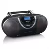 Lenco SCD-6900 tragbarer CD-Player mit Radio, schwarz/silber