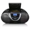Lenco SCD-6900 tragbarer CD-Player mit Radio, schwarz/silber