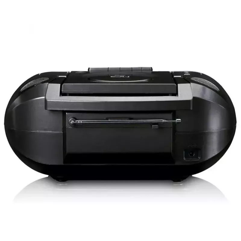 Lenco SCD-6900 tragbarer CD-Player mit Radio, schwarz/silber