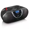 Lenco SCD-6900 tragbarer CD-Player mit Radio, schwarz/silber