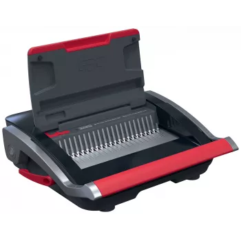 GBC CombBind® CB25 Manuelle Bindemaschine, Kammbindemaschine, Manuell, 390 Blatt, Schwarz, Rot