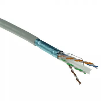 ACT Cat 6 F/UTP Verlegekabel, massiv, PVC, CPR-Euroklasse ECA, 24 AWG, grau, 305 Meter