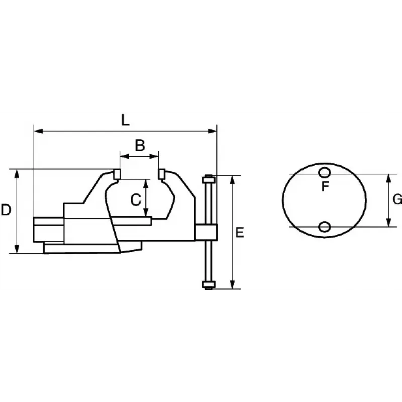 Schraubstock Bahco 834V-4 Gewicht 5,5 kg