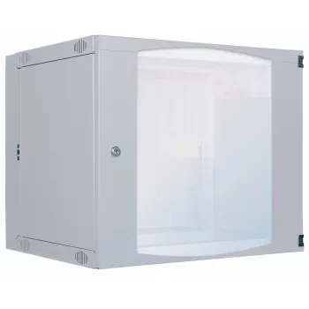 Intellinet 19-Zoll-Netzwerkschrank – Wandmontage (zweiteiliger, angeschlagener Ausschwenkrahmen), 15HE, 450 mm Tiefe, Grau, zerlegte Verpackung, max. 30 kg, schwenkt heraus für Zugriff auf die Rückseite des Schranks bei Wandmontage, Rack, nutzbare Tiefe 235 mm, Teile für Wandinstallation nicht enthalten
