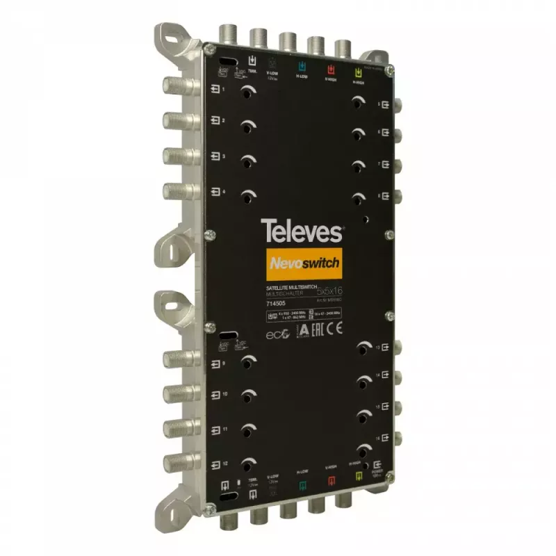 Satelliten-Multischalter Televes 714505 5 Eingänge 16 Ausgänge
