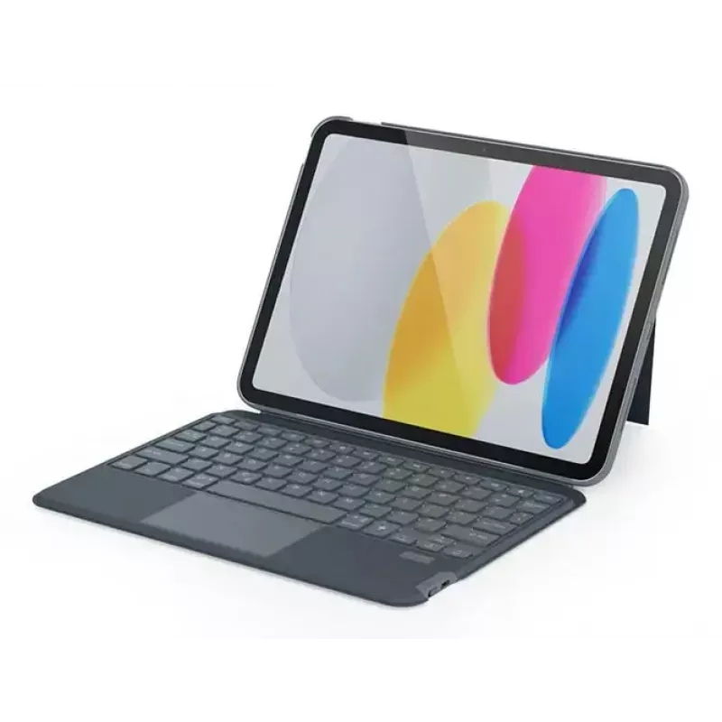 Epico Tastaturhülle mit Hintergrundbeleuchtung 43811101300017 für iPad 10.2, Grau