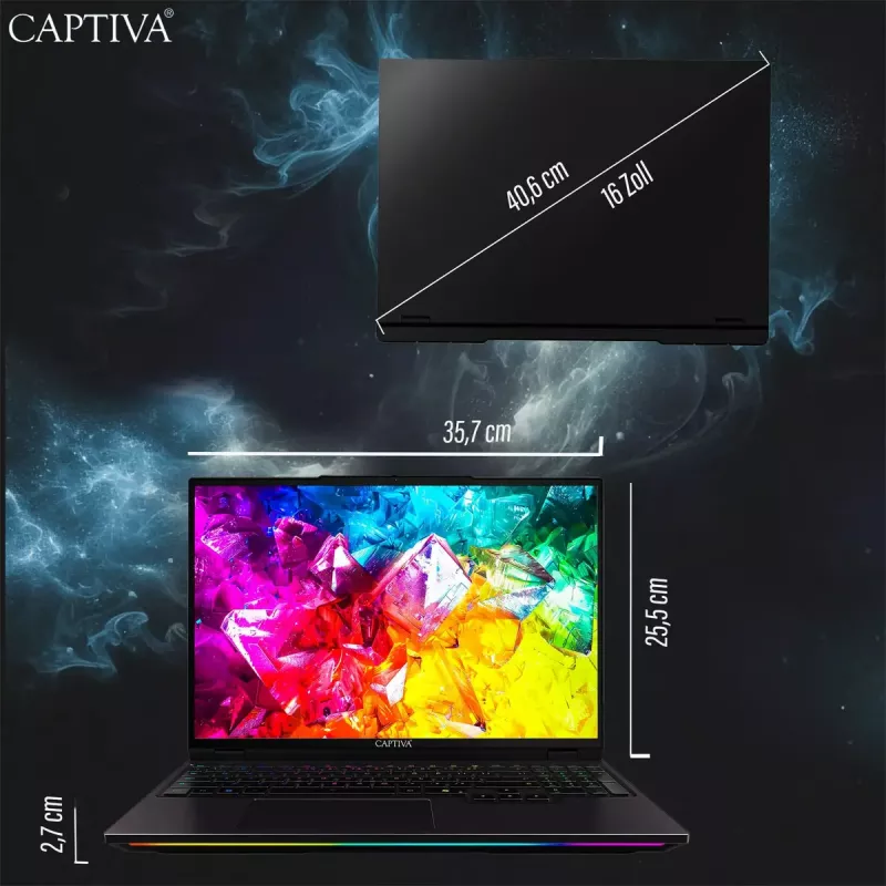 Laptop CAPTIVA 92030 16 Zoll Intel Core Ultra 9 32GB SSD Windows 11