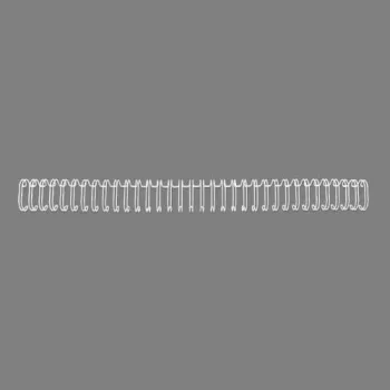 GBC WireBind Binderücken 3:1 NO6 9,5 mm A4, Weiß, 3 Blatt, Metall, A4, 9,5 mm, 297 mm
