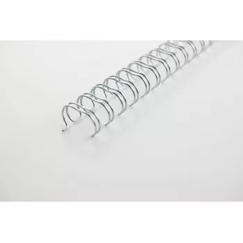 GBC WireBind-Binderücken 3:1 NO6 9,5 mm A4, Silber, 3 Blatt, Metall, A4, 9,5 mm, 316 mm