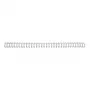 GBC WireBind Binderücken 3:1 NO8 12,5 mm A4, Silber, 3 Blatt, Metall, A4, 1,25 cm, 280 mm