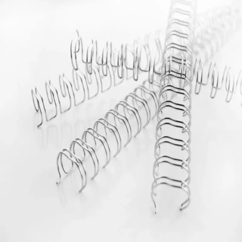 GBC WireBind RG810897 Drahtbinderücken, 12,5 mm, 34 Ringe, 3:1 Teilung, A4, max. 105 Blatt, silber