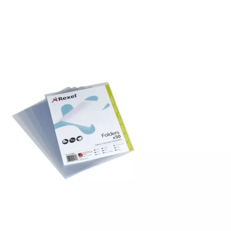 Rexel Crystal Clear Sichthülle (L-Form) 21673090, A4 (210 x 297 mm), Polypropylen (PP), transparent, 50 Stk.