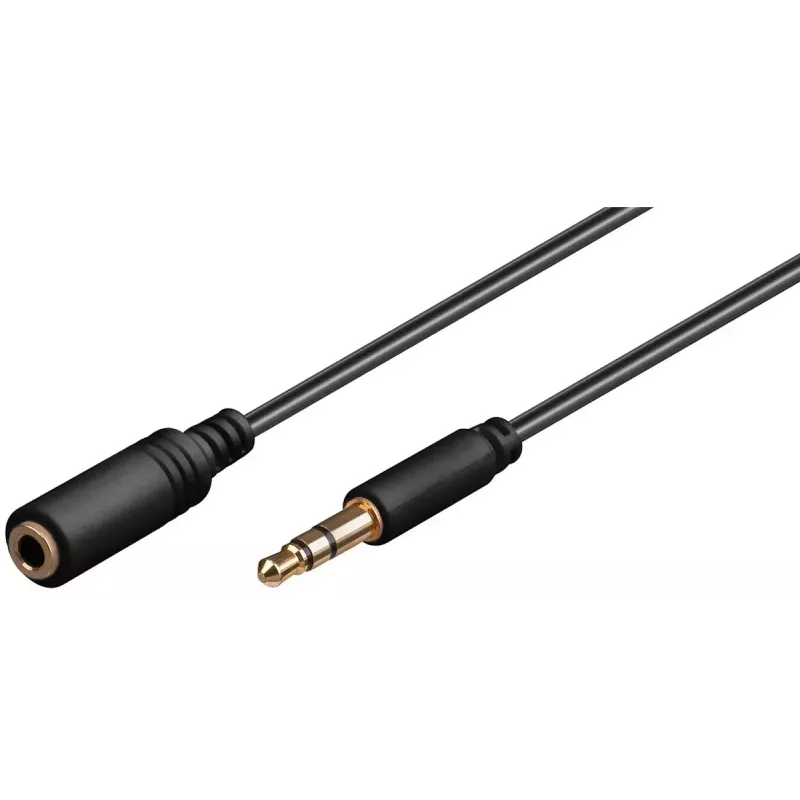 Audio AUX-Verlängerungskabel Goobay 97120 3,5 mm 3-polig schlank 3 m