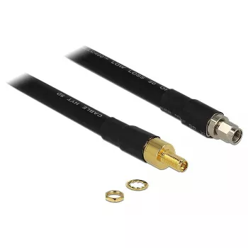 Koaxialkabel DeLOCK 13015 3m RP-SMA Schwarz