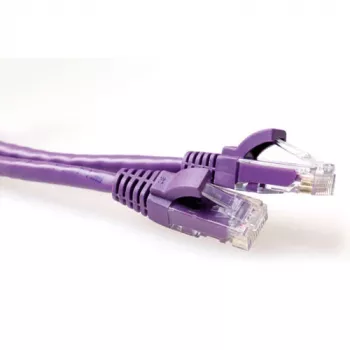 ACT Lila 3 m U/UTP CAT6 Patchkabel rastnasenfrei mit RJ45-Steckern