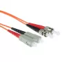 ACT 0,5 Meter LSZH Multimode 62,5/125 OM1 Duplex SC/ST Glasfaser-Patchkabel