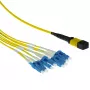 ACT 1 Meter Singlemode 9/125 OS2 Fanout-Patchkabel 1x MTP female - 4x LC Duplex 8 Fasern