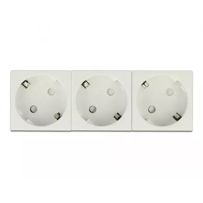 DeLock 81323 Easy 45 3-fach Schuko-Steckdose, 45 x 45 mm, 5 Stück