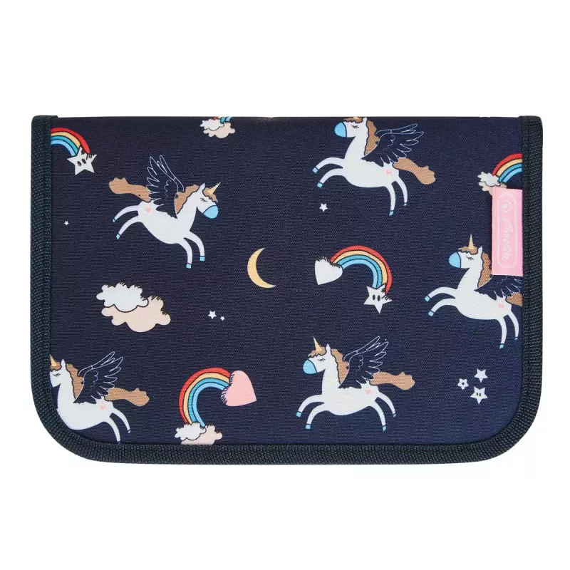 Herlitz Dreamy Unicorn gefülltes Federmäppchen, 19 Teile, Dunkelblau