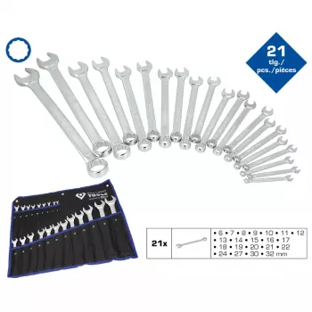 Brilliant Tools BT011021 Ring-Maulschlüssel-Set, 21 Stk.