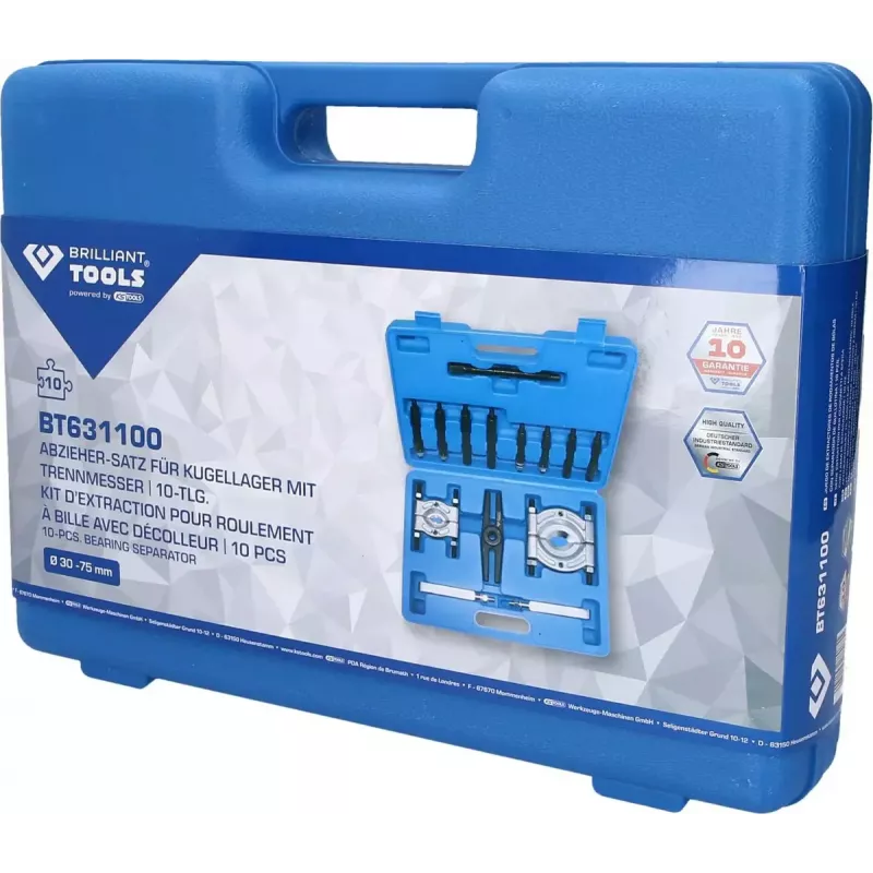KS Tools Brilliant Tools BT631100 Lagerabzieher-Set, 10 Stk.
