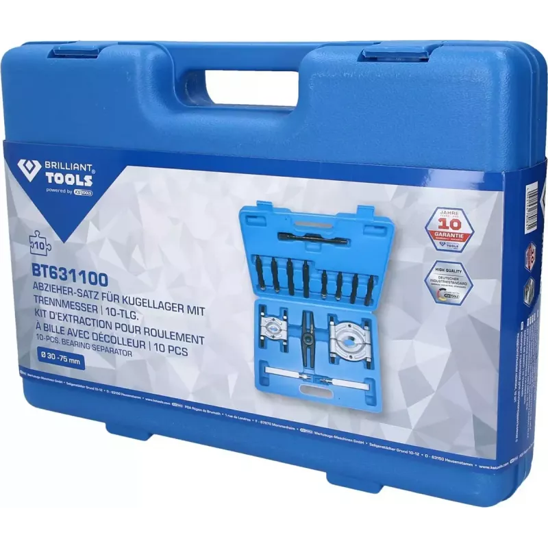 KS Tools Brilliant Tools BT631100 Lagerabzieher-Set, 10 Stk.