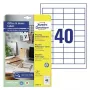 Avery Zweckform LR3657-10 Recycling-Universal-Etiketten, Adressetiketten, 48,5 x 25,4 mm, naturweiß, permanent