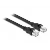 DeLOCK Netzwerkkabel RJ45 Cat.6A F/UTP 0,5 m Schwarz