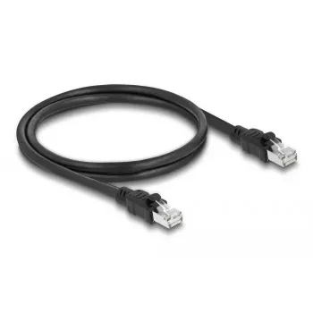 DeLOCK Netzwerkkabel RJ45 Cat.6A F/UTP 1 m Schwarz