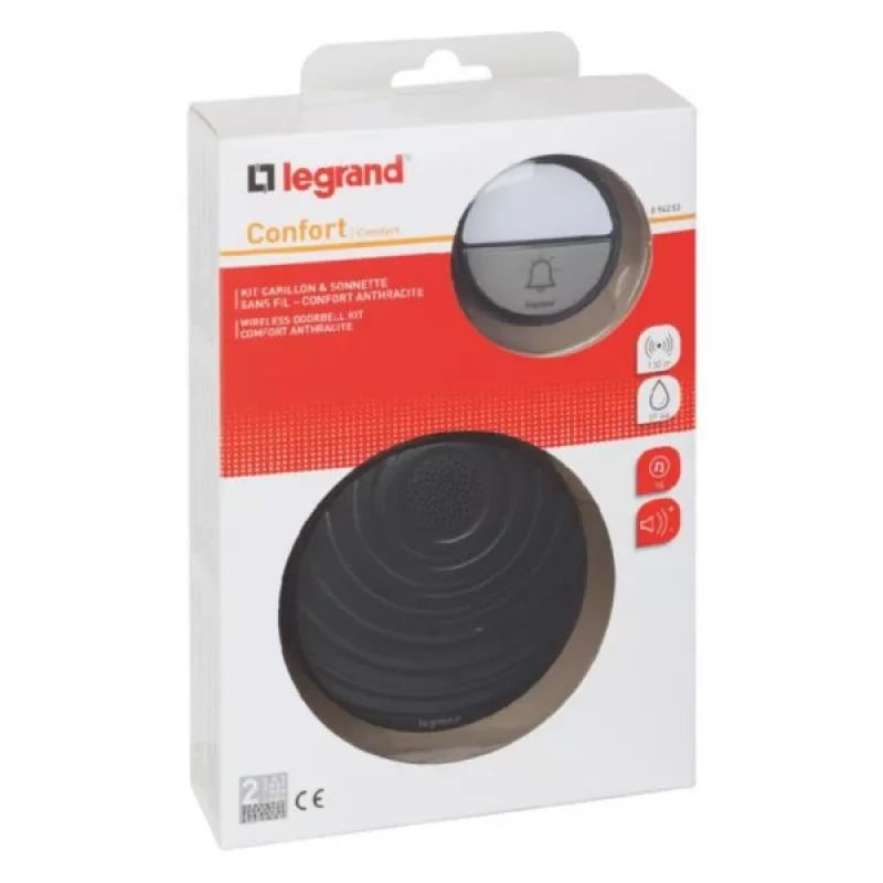 Legrand 094253 Funkgong-Set, Anthrazit