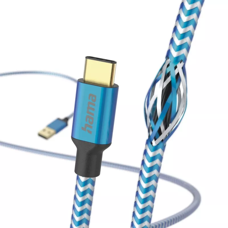 Hama Reflective USB-Kabel USB 2.0 1,5 m USB A USB C Blau