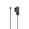 Hama 00223061 Verlängerungskabel 2 m 2 AC-Steckdosen Outdoor Schwarz