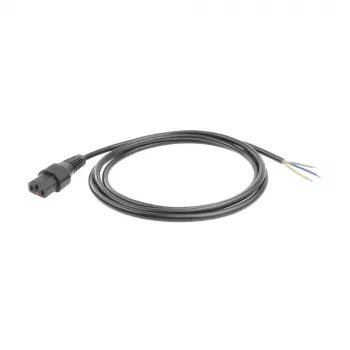 ACT Stromkabel C13 IEC Lock - offenes Ende schwarz 2 m, PC1025, 5er-Pack