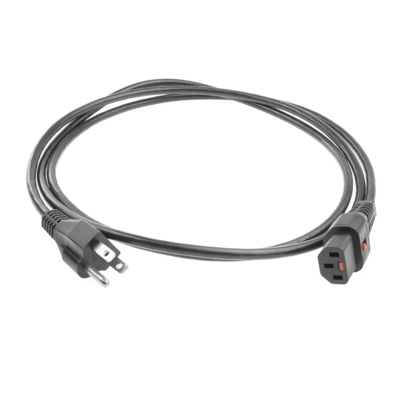 ACT Powercord USA Stecker - C13 IEC Lock schwarz 2 m, PC1063, 5er-Pack