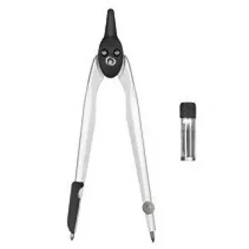 Herlitz 8710006 Zirkel-Set im Etui, 2-teilig, 110 mm, Schwarz