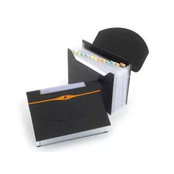 Rexel Optima 13-Fächer-Aktenmappe, A4, schwarz, Polypropylen (PP)