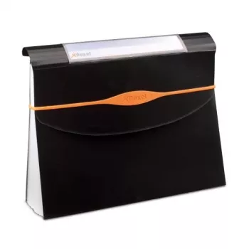 Rexel Optima 13-Fächer-Aktenmappe, A4, schwarz, Polypropylen (PP)