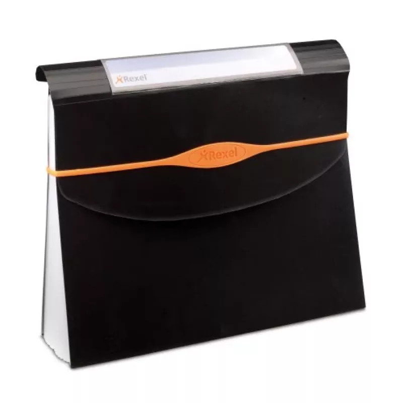 Rexel Optima 13-Fächer-Aktenmappe, A4, schwarz, Polypropylen (PP)